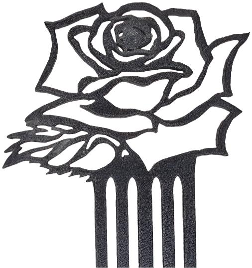 Striking Timeless Rose Hair Comb Brooch Pin Styling Accessory Piece