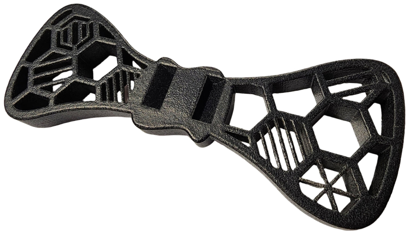 Whimsical Gothic Bowtie in 2 Styles! - Hexagonal Halloween Mesh or Solid Coffin Black