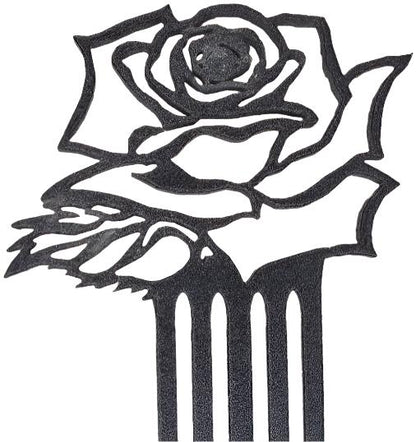 Striking Timeless Rose Hair Comb Brooch Pin Styling Accessory Piece
